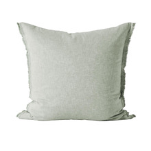 Chambray Fringe Linen & Cotton European Pillowcase